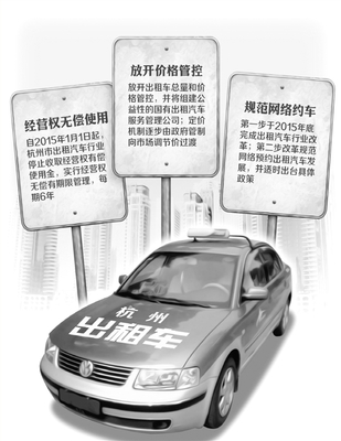 杭州出租車改革一錘定音 主城九區(qū)最快年底實(shí)現(xiàn)“同城同價”